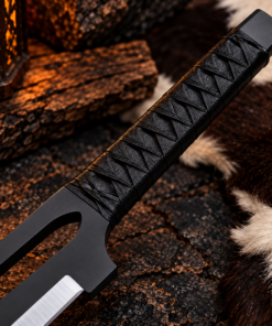 Handmade Anime Inspired Fantasy Sword & Knife Set | 5160 High Carbon Steel | Leather Sheaths - Image 5